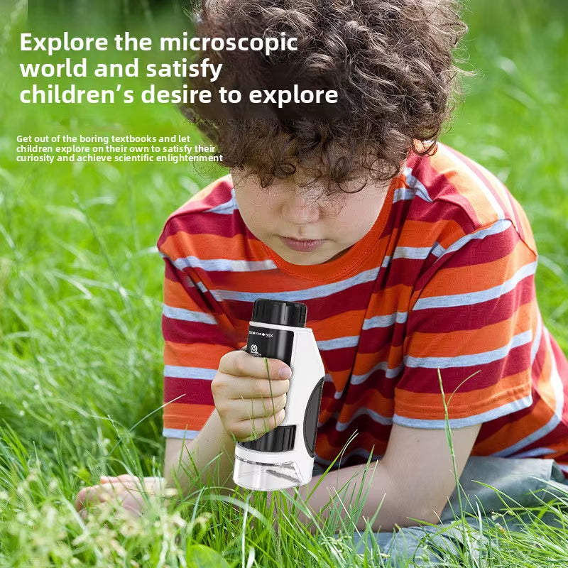 Mini Microscope 50-300X Science Education Toy Scientific Observation Cell Mobile Phone Clip